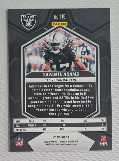 Davante Adams - 2024 Panini Mosaic Football NFL Las Vegas Raiders #115 Honeycomb