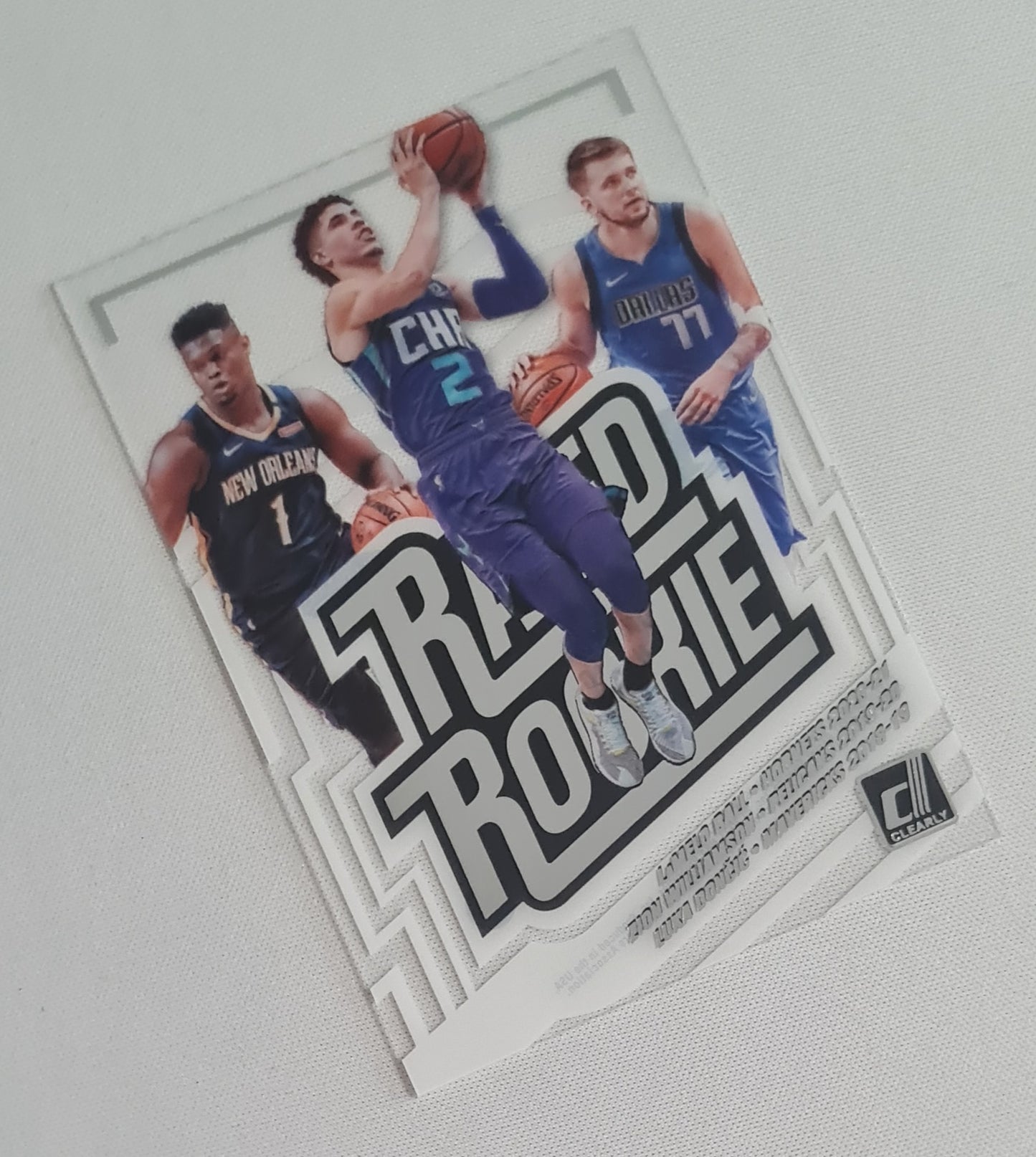 LaMelo Ball, Zion Williamson, Luka Doncic - 2021 Panini Clearly Donruss Basketball - Rated Rookie #1