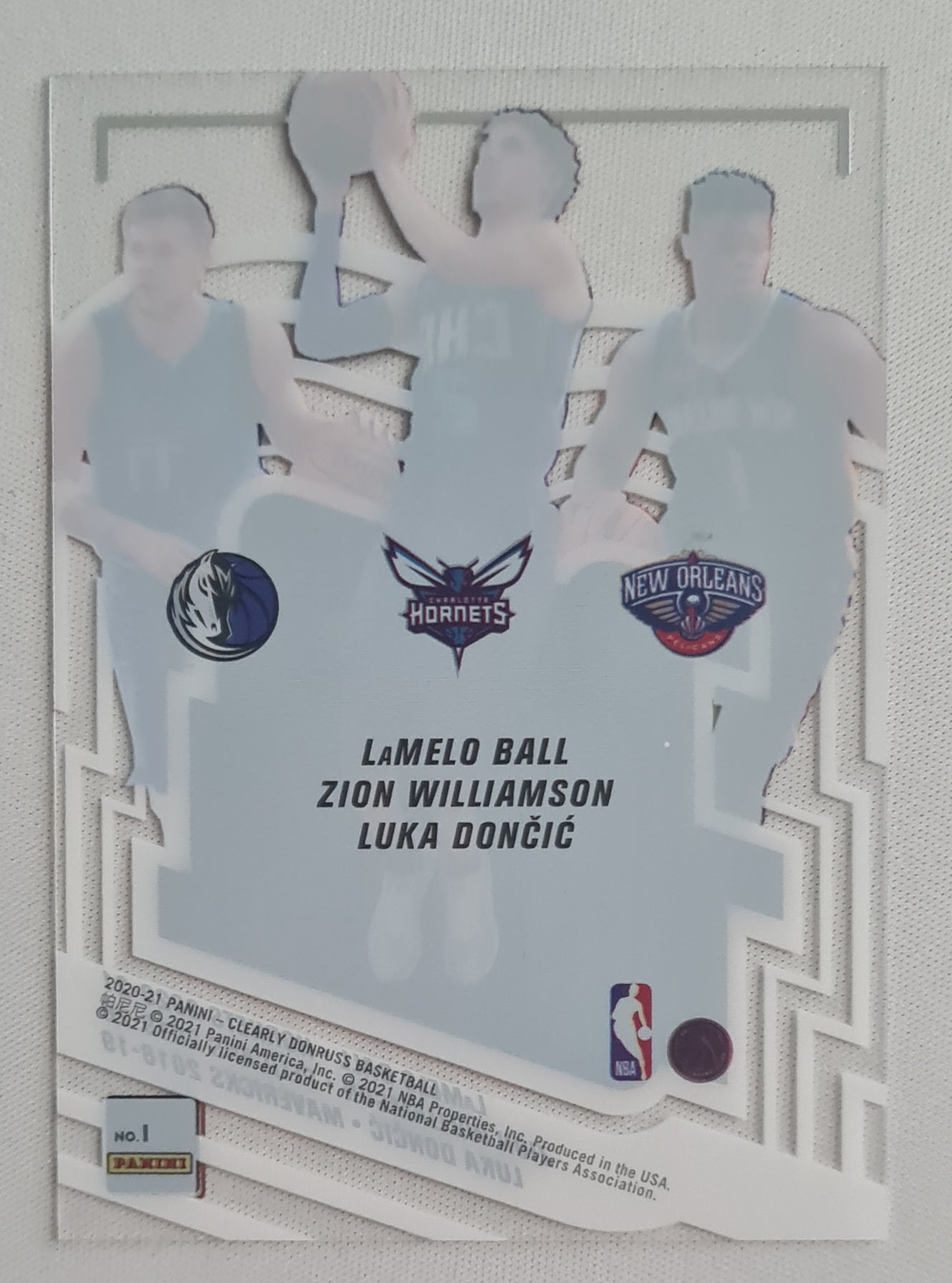 LaMelo Ball, Zion Williamson, Luka Doncic - 2021 Panini Clearly Donruss Basketball - Rated Rookie #1