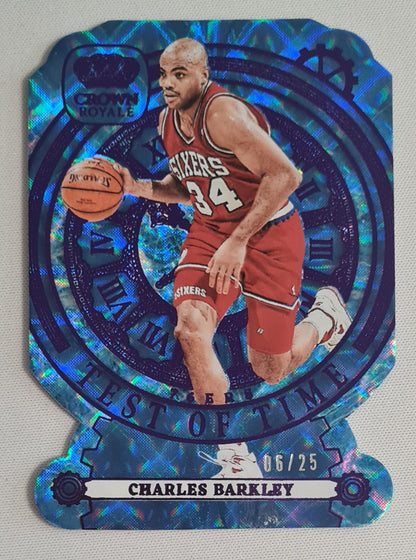 Charles Barkley - 2023/24 Panini Crown Royale Basketball NBA 76ers Test of Time #7 Die Cut Blue/25