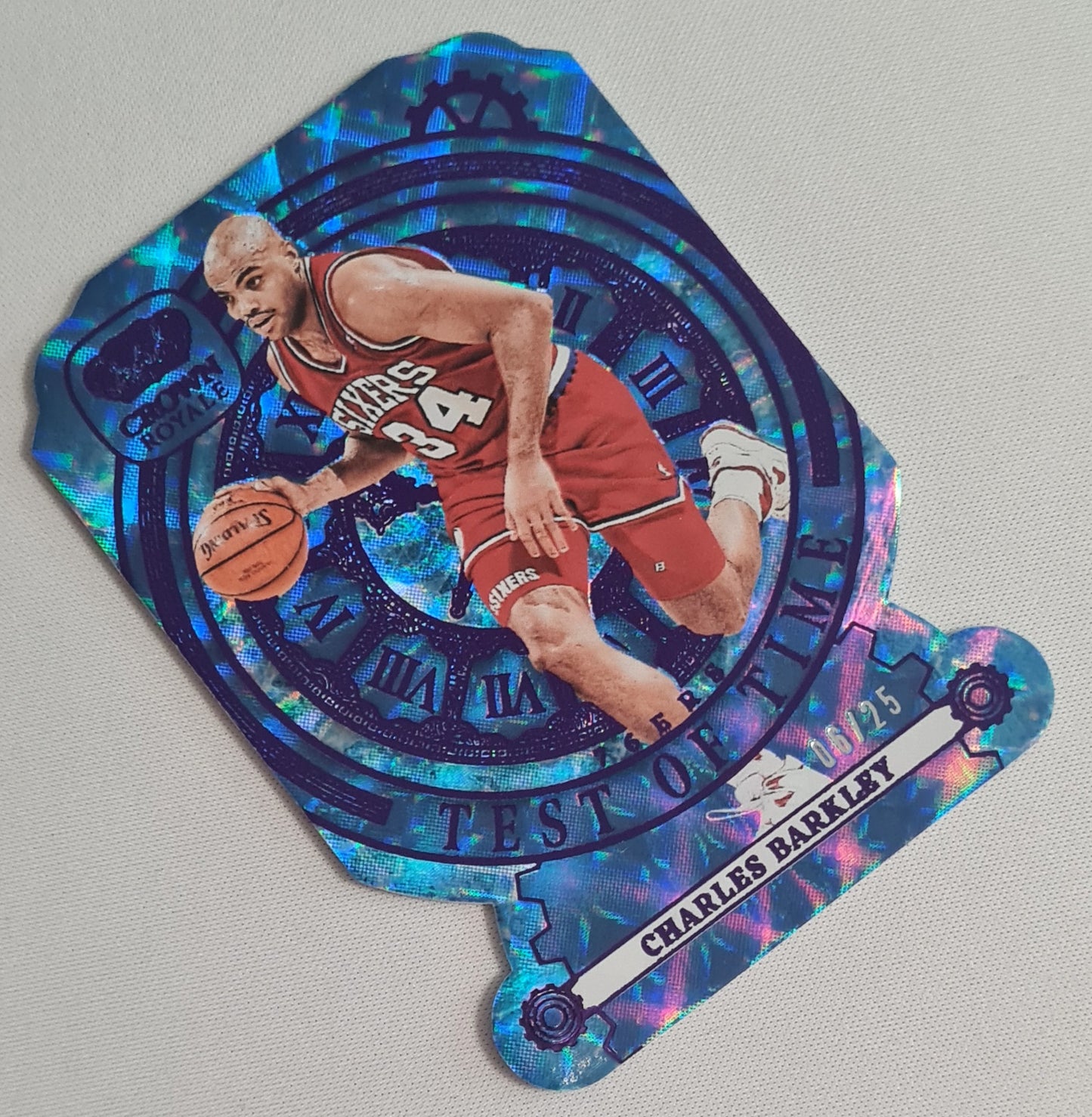 Charles Barkley - 2023/24 Panini Crown Royale Basketball NBA 76ers Test of Time #7 Die Cut Blue/25