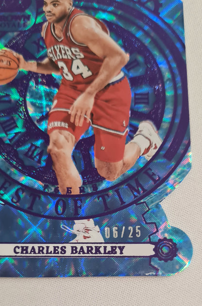 Charles Barkley - 2023/24 Panini Crown Royale Basketball NBA 76ers Test of Time #7 Die Cut Blue/25