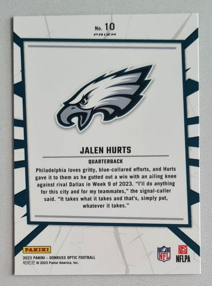 Jalen Hurst - 2023 Panini Donruss Optic Football NFL Eagles MY HOUSE #10