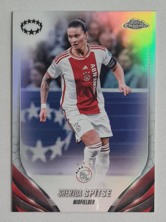 Sherida Spitse - 2024 Topps Chrome AFC Ajax (CL) #38 Refractor