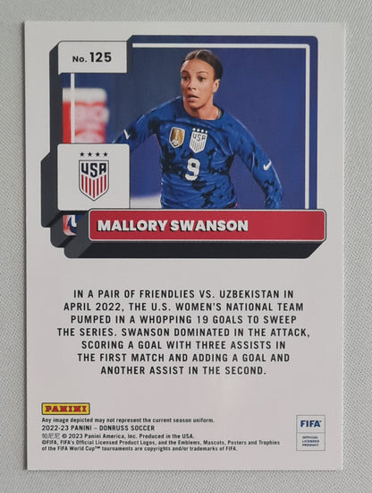 Mallory Swanson - 2022/23 Panini Donruss Soccer National Team USA #125