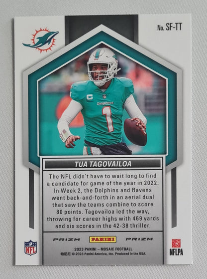 Tua Tagovailoa - 2023 Panini Mosaic Football NFL Miami Dolphins - Straight Fire - #SF-TT Refractor