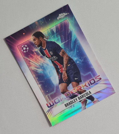 Bradley Barcola - 2025 Topps Chrome  Wonderkids Paris PSG (CL) #WK-9