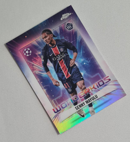 Senny Mayulu - 2025 Topps Chrome  Wonderkids (RC) Paris PSG (CL) #WK-15
