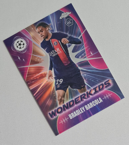 Bradley Barcola - 2024 Topps Chrome Wonderkids (RC) Paris PSG (CL) #WK-9
