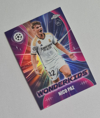 Nico Paz - 2024 Topps Chrome Wonderkids (RC) Real Madrid (CL) #WK-10