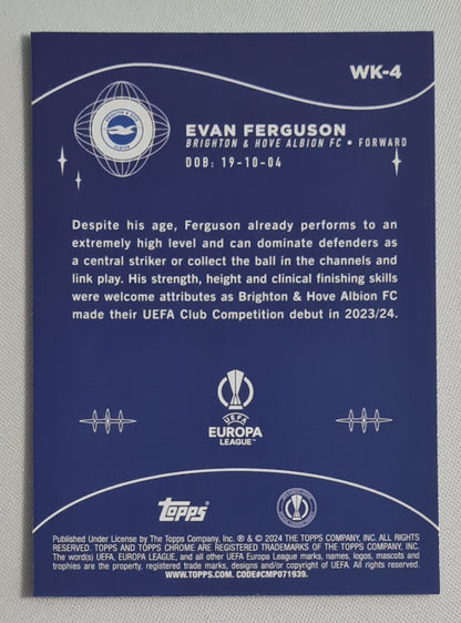 Evan Ferguson - 2024 Topps Chrome Wonderkids Brighton & Hove Albion FC (EL) #WK-4