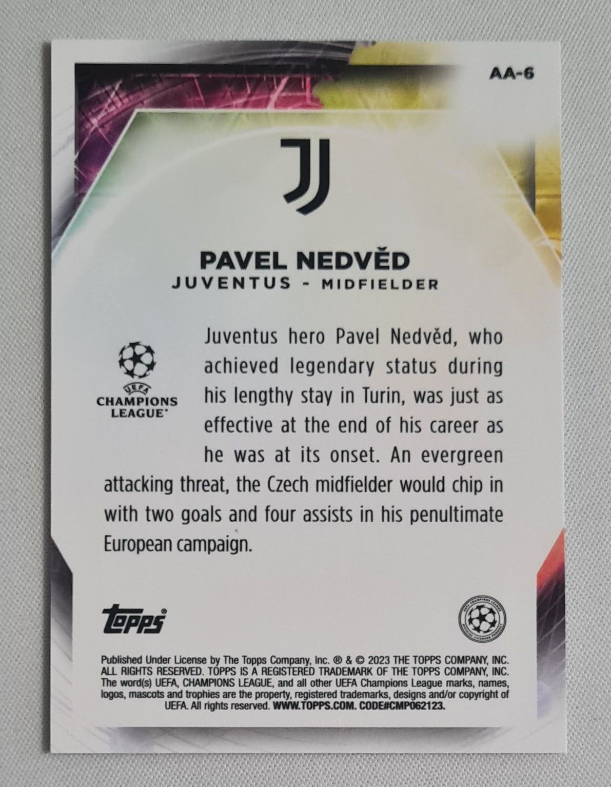 Pavel Nedved - 2023 Topps Merlin Ageless Alchemy Juventus (CL) #AA-6