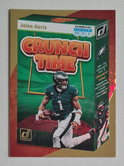 Jalen Hurts - 2023 Panini Donruss Football NFL Eagles Crunch Time #CT-6 Gold SSP
