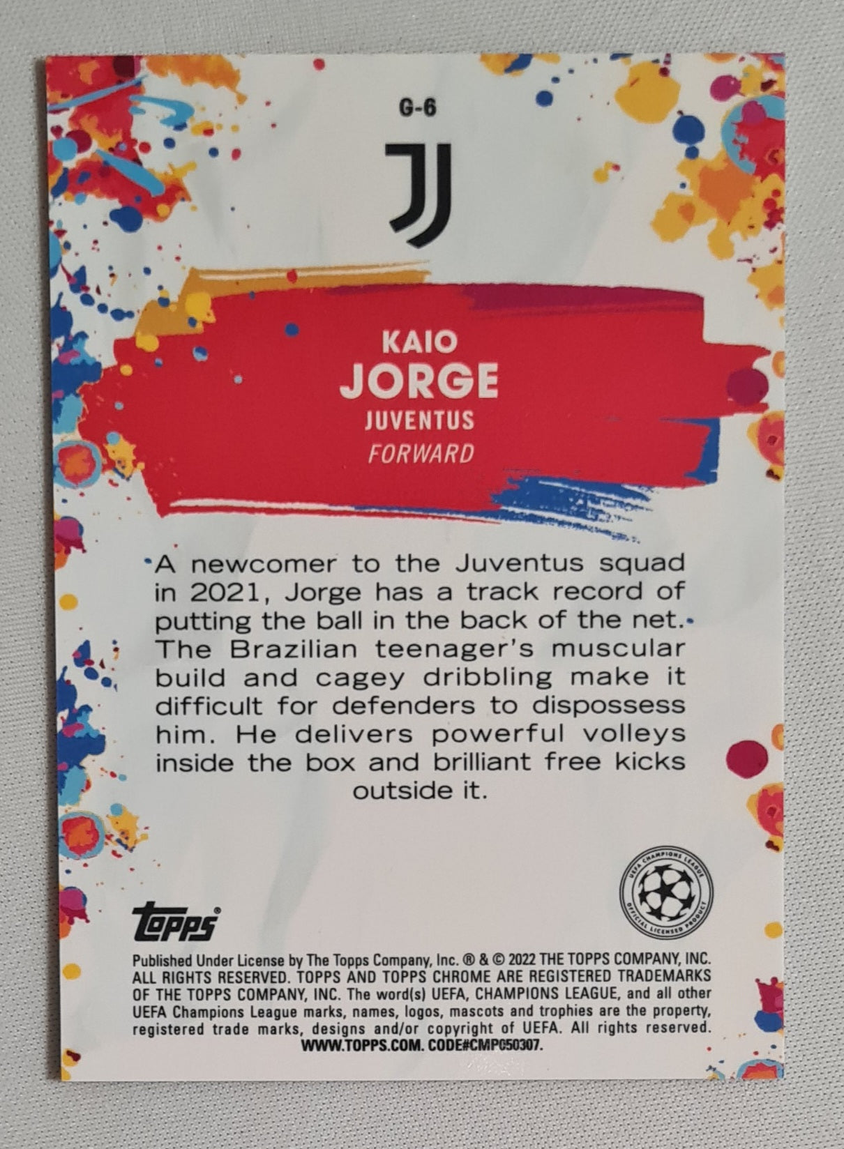 Kaio Jorge - 2022 Topps Chrome Golazo (RC) Juventus (CL) #G-6