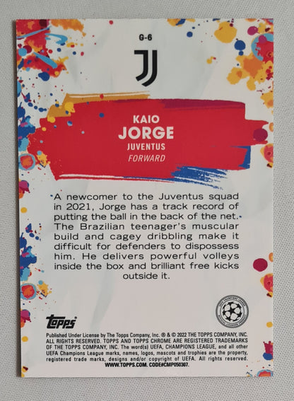 Kaio Jorge - 2022 Topps Chrome Golazo (RC) Juventus (CL) #G-6