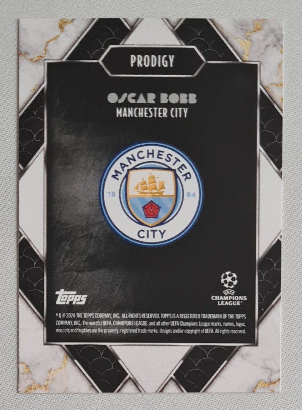 Oscar Bobb - 2024 Topps Deco Manchester City (CL) Prodigy