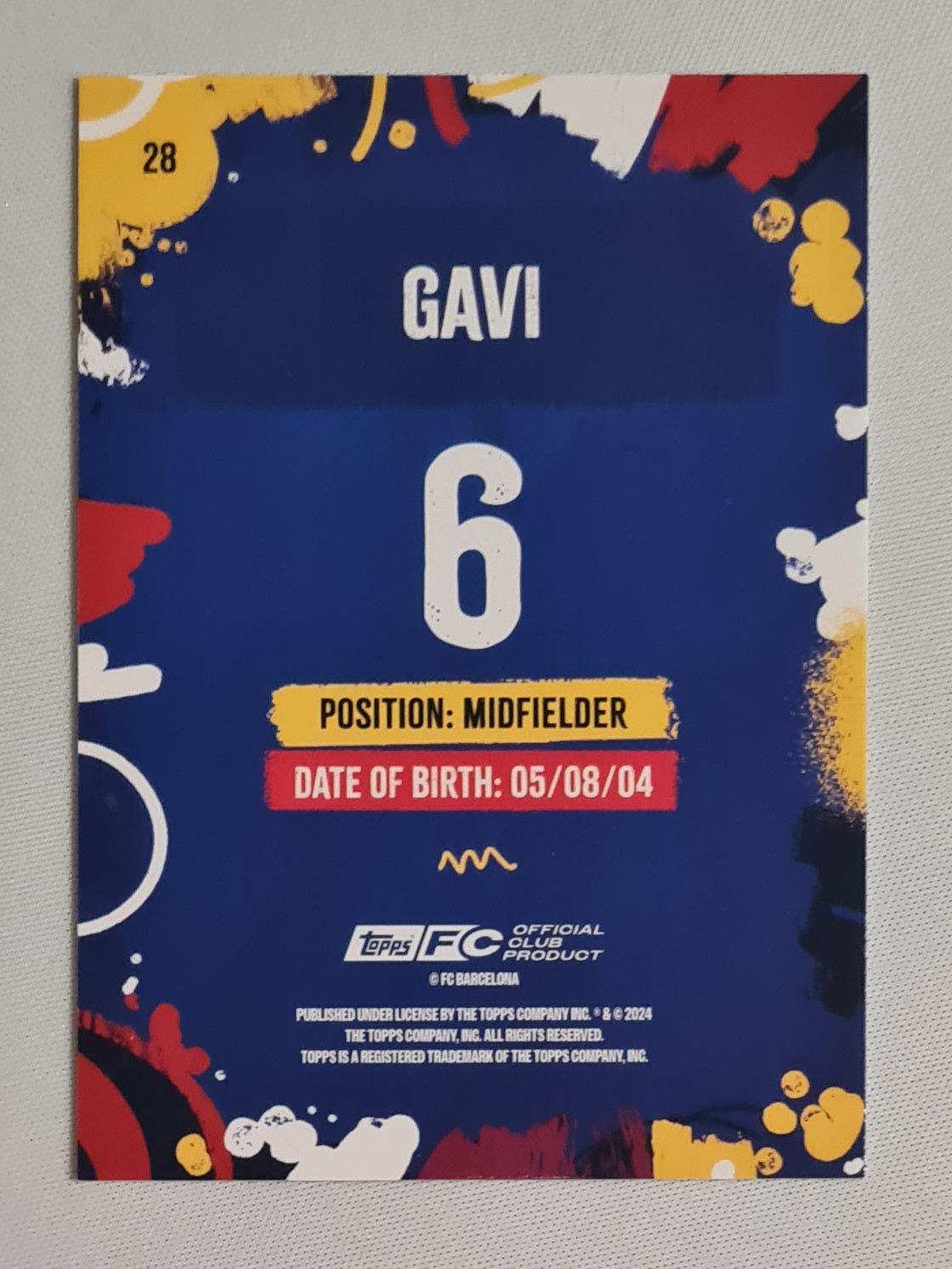Gavi - 2024 Topps FC Barcelona Official Club Product #28