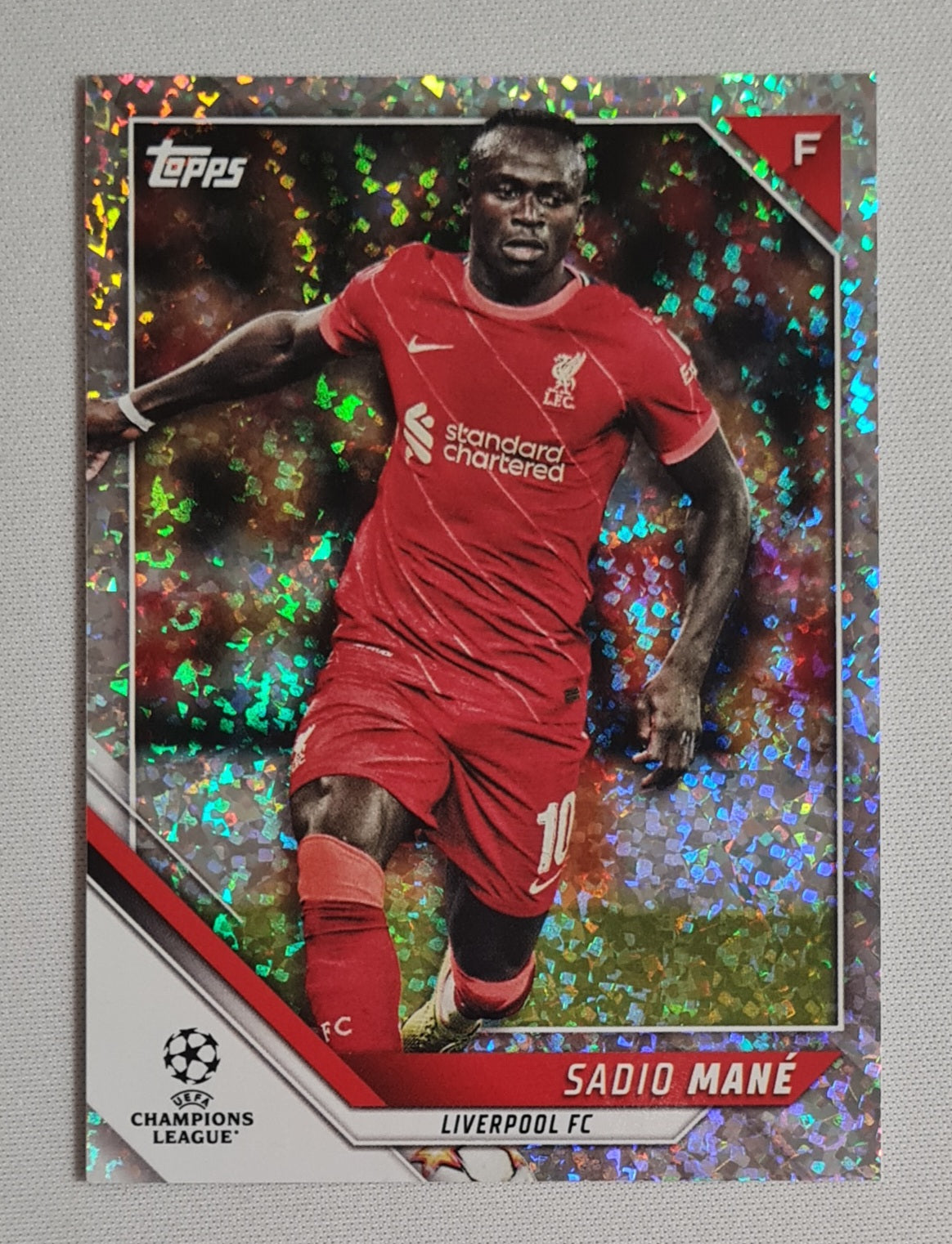 Sadio Mane - 2022 Topps Premier League Soccer Liverpool (CL) #90 Speckle Refractor
