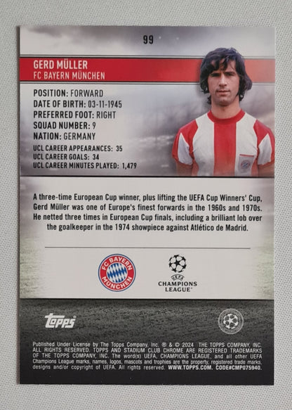 Gerd Muller - 2024 Topps Chrome Stadium FC Bayern Munchen (CL) #99