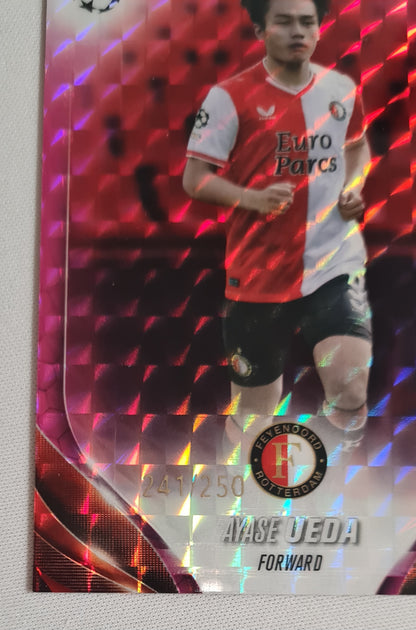 Ayase Ueda - 2024 Topps Chrome Feyenoord Rotterdam (CL) #138 Magenta X Fractor /250