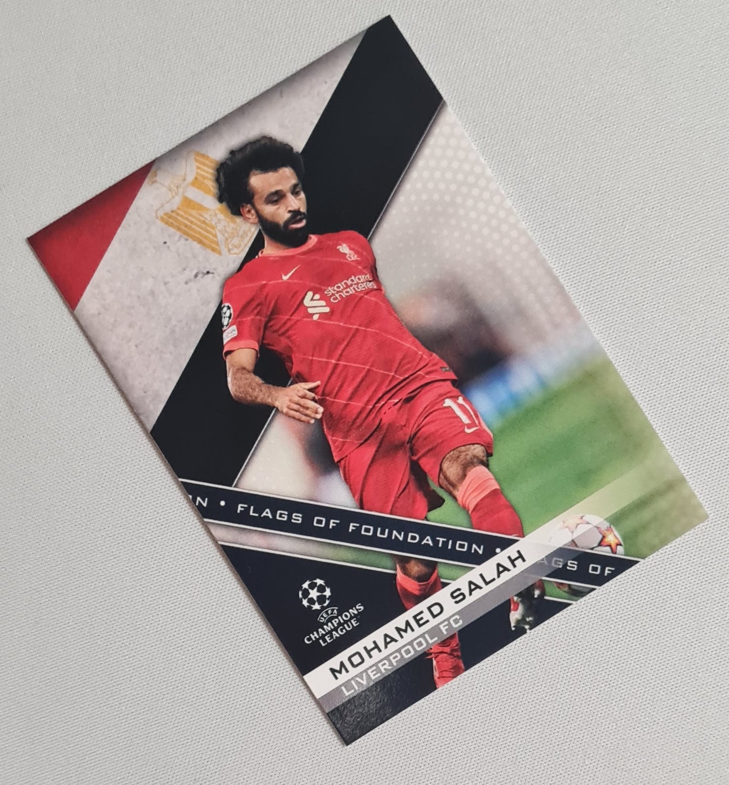 Mohamed Salah - 2022 Topps Flags of Foundation Liverpool FC (CL) Nationality Egypt (flag) #FF-06