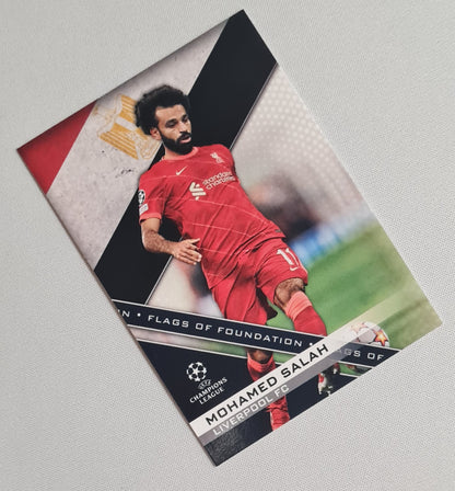 Mohamed Salah - 2022 Topps Flags of Foundation Liverpool FC (CL) Nationality Egypt (flag) #FF-06
