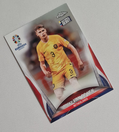 Micky van de Ven - 2024 Topps Chrome National Debut - UEFA Euro 2024 Germany - National Team Netherlands KNVB #84