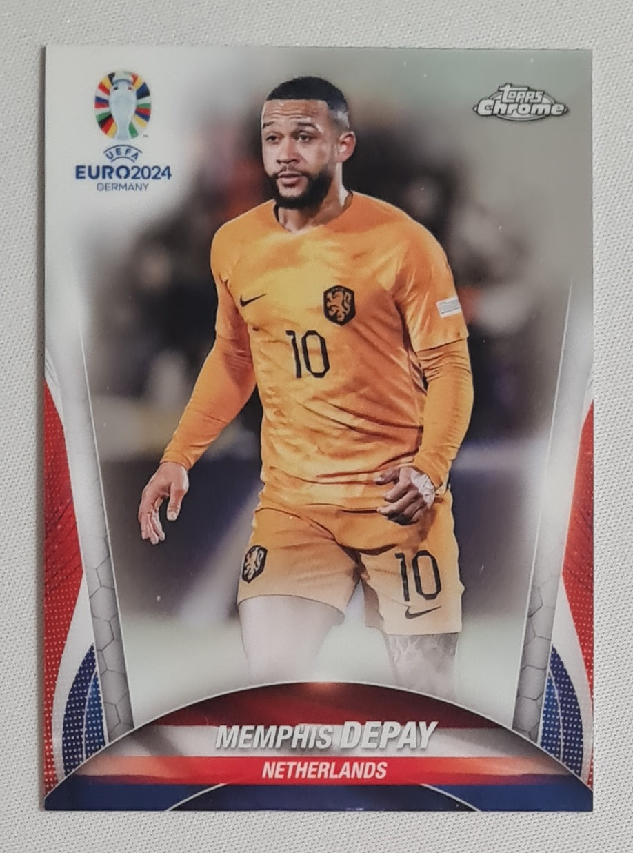 Memphis Depay - 2024 Topps Chrome  - UEFA Euro 2024 Germany - National Team Netherlands KNVB #37