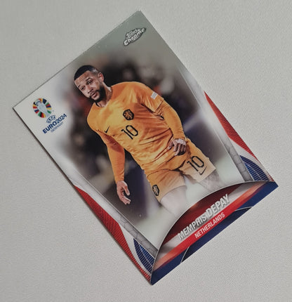 Memphis Depay - 2024 Topps Chrome  - UEFA Euro 2024 Germany - National Team Netherlands KNVB #37