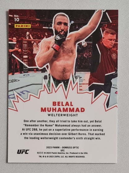 Belal Muhammad - 2023 Panini Donruss Optic UFC Fighter Welterweight - My House - #10