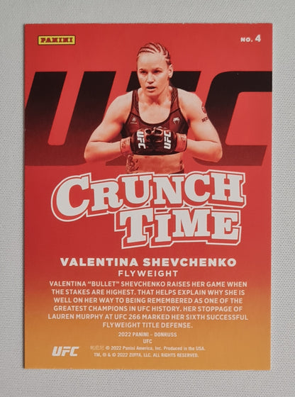 Valentina Shevchenko - 2022 Panini Donruss UFC Fighter Flyweight - Crunch Time - #4