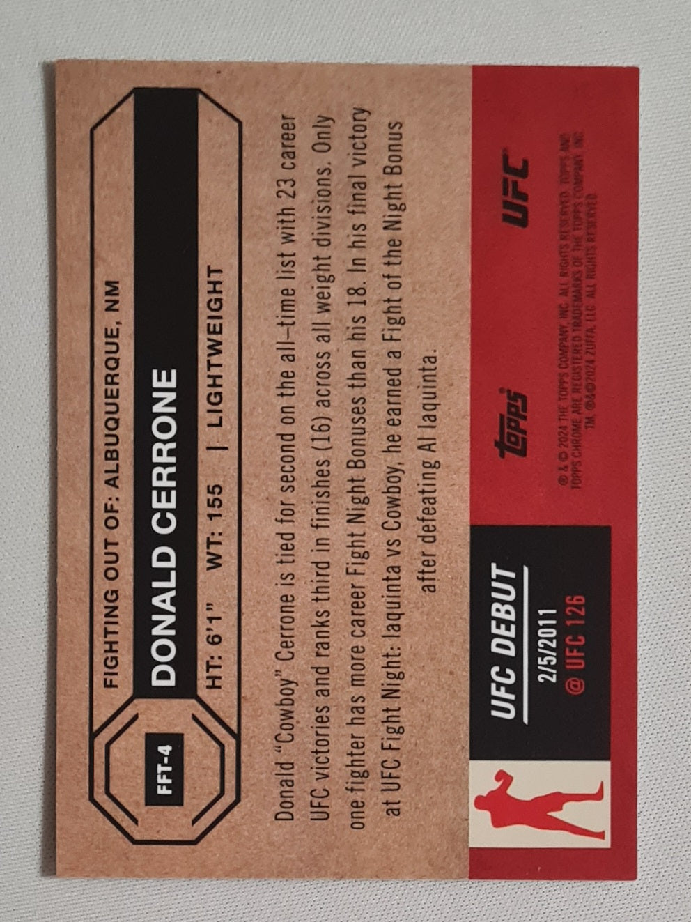Donald Cerrone - 2024 Topps Chrome YFC Fighter Lightweight #FFT-4