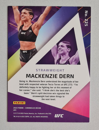 Mackenzie Dern - 2022 Panini Chronicles Recon UFC Fighter Strawweight #225 Purple Refractor