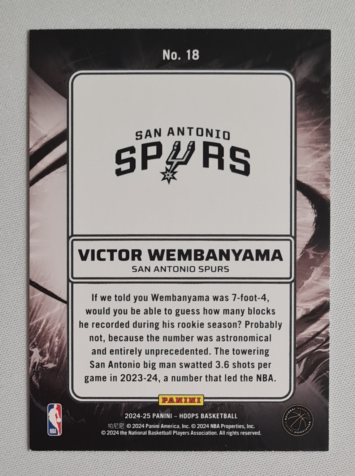 Victor Wembanyama - 2024 Panini Hoops Basketball NBA San Antonio Spurs - Ignition - #18 Green