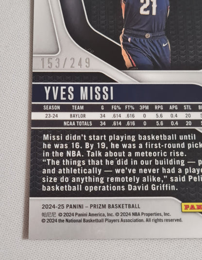 Yves Missi - 2024/25 Panini Prizm Basketball NBA New Orleans Pelicans #233 Skewed Prizm /249