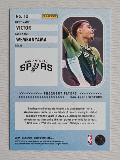 Victor Wembanyama - 2024/25 Panini Hoops Basketball NBA San Antonio Spurs - Frequent Flyers - #10