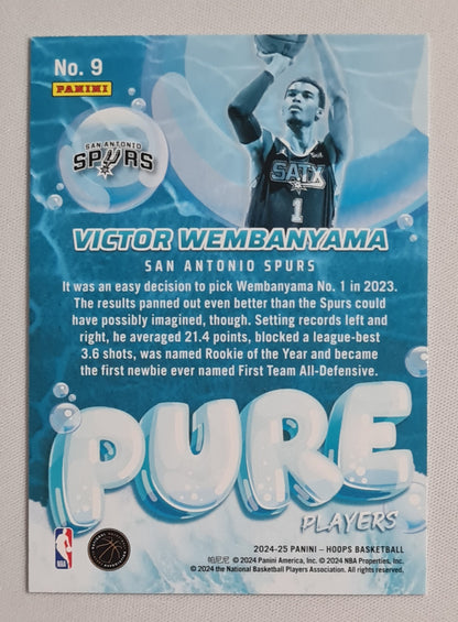 Victor Wembanyama - 2024/25 Panini Hoops Basketball NBA San Antonio Spurs - Pure Players - #09