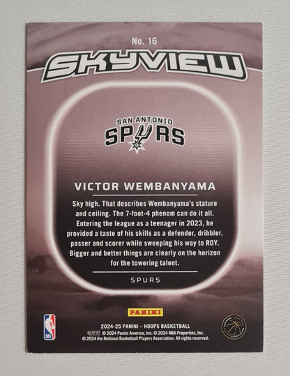 Victor Wembanyama - 2024/25 Panini Hoops Basketball NBA San Antonio Spurs - Skyview - #16