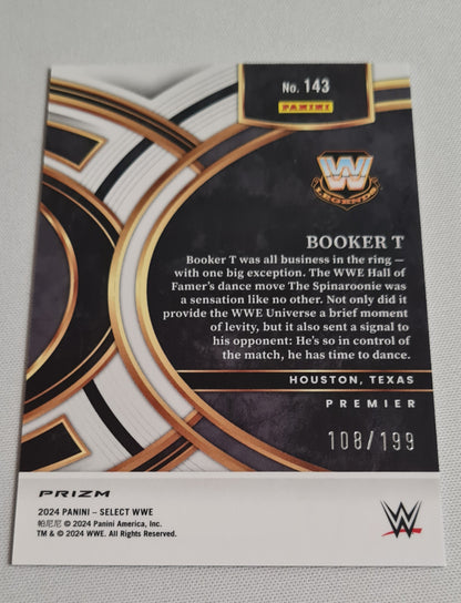 Booker T - 2024 Panini Select WWE Wrestling #143 Blue Prizm Premier /199