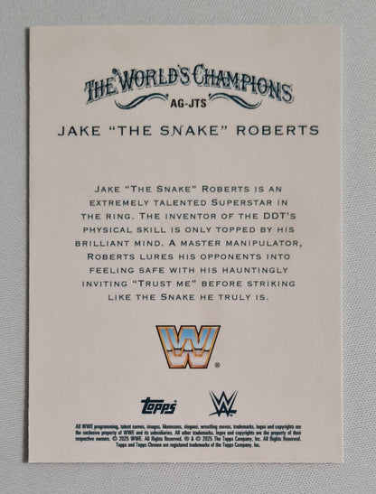Jake "The Snake" Roberts - 2025 Topps Chrome Allen & Ginter - The World's Champions - #AG-JTS