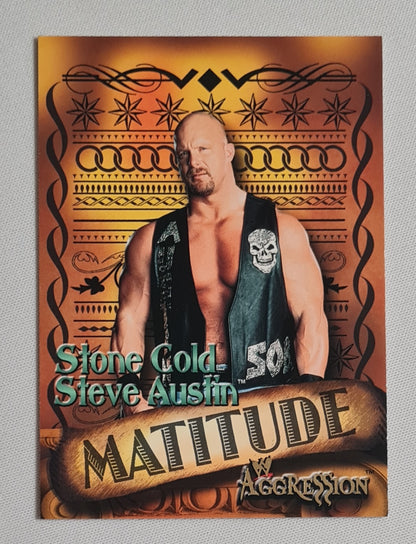 Stone Cold Steve Austin - 2003 Fleer WWE Wrestling - Matitude - Aggression #4 of 10 set number