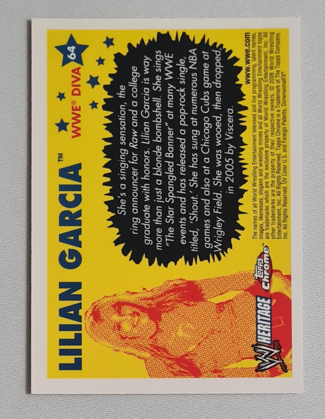 Lilian Garcia - 2006 Topps Chrome WWE Heritage (WWE Divas) Ring Announcer #64