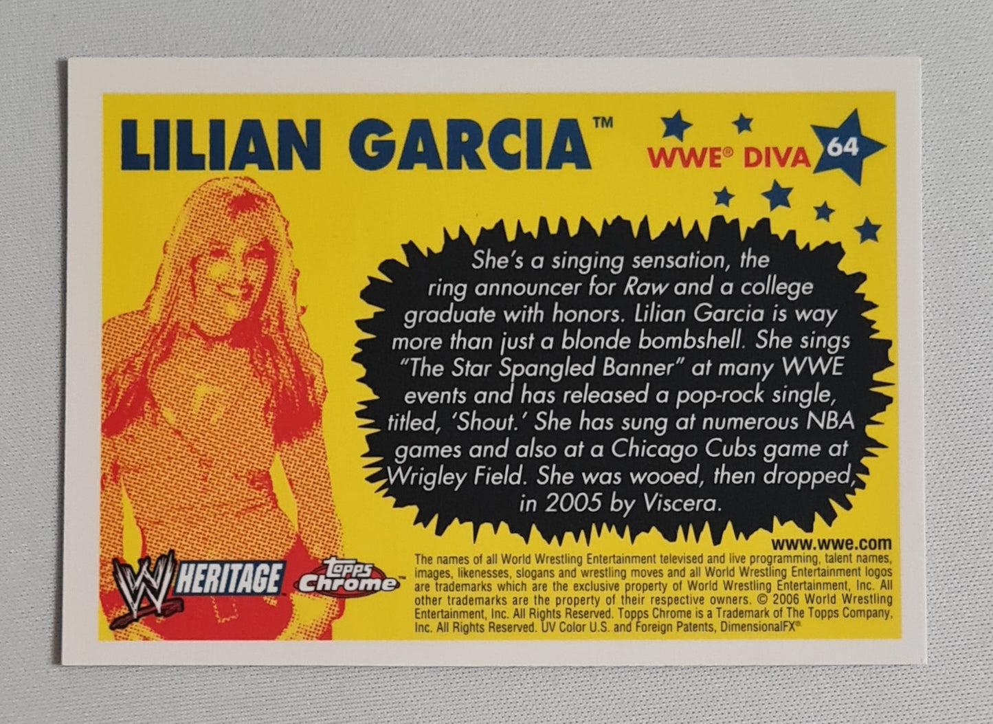 Lilian Garcia - 2006 Topps Chrome WWE Heritage (WWE Divas) Ring Announcer #64