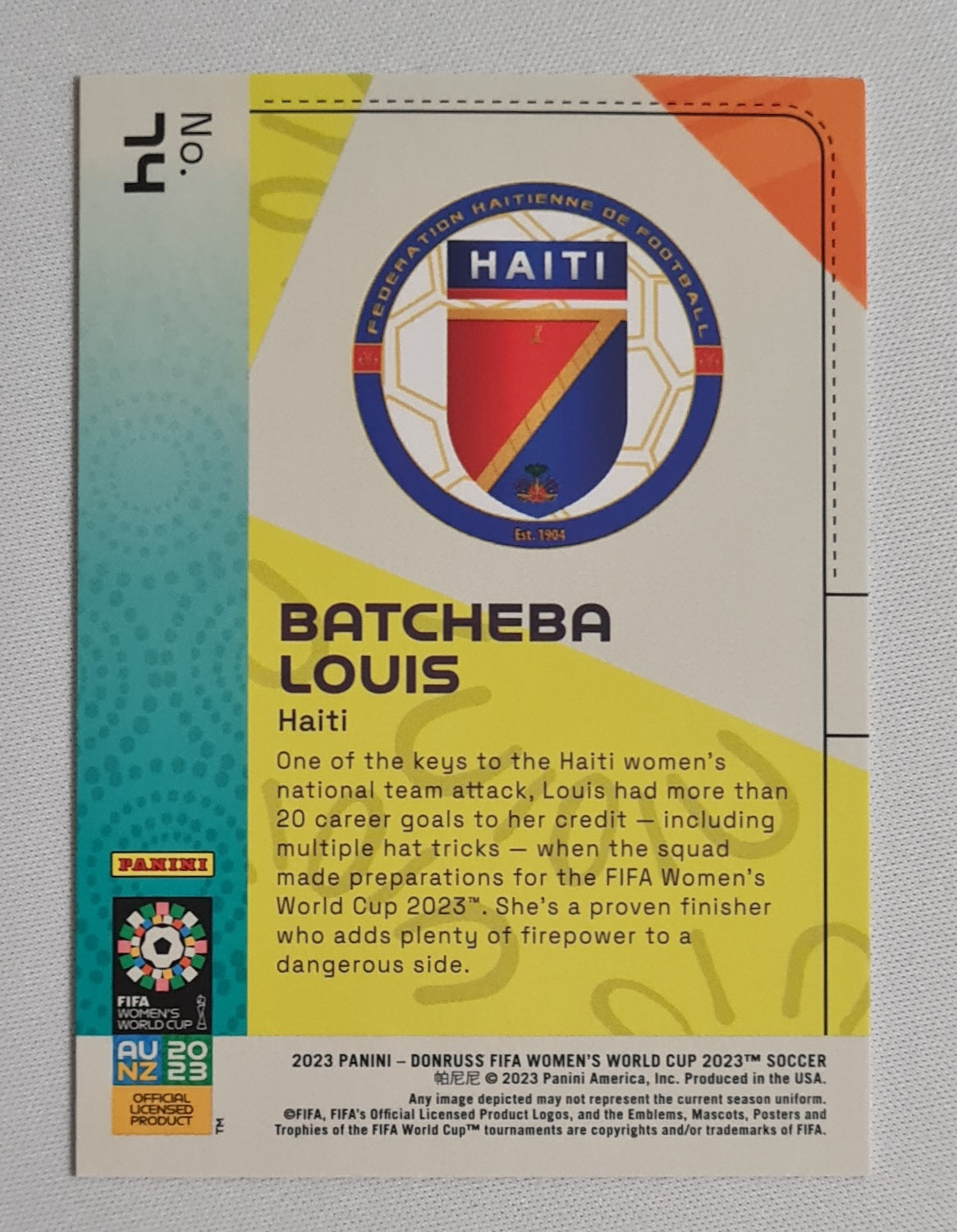 Batcheba Louis - 2023 Panini Donruss FIFA Women's World Cup 2023 Soccer National Team Haiti #74
