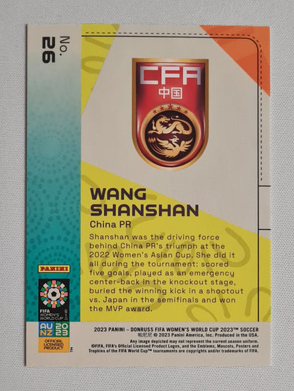 Wang Shanshan - 2023 Panini Donruss FIFA Women's World Cup 2023 Soccer National Team China PR #26