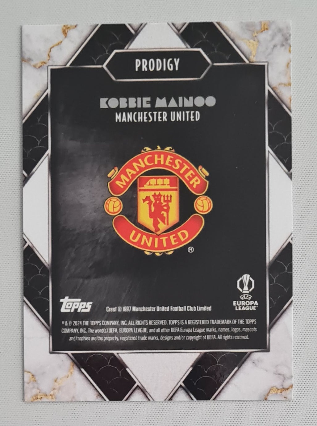 Kobbie Mainoo - 2024 Topps Deco Manchester United Prodigy (EL)