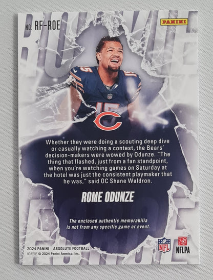 Rome Odunze - 2024 Panini Absolute Football NFL Bears (RC) #RF-ROE /Patch