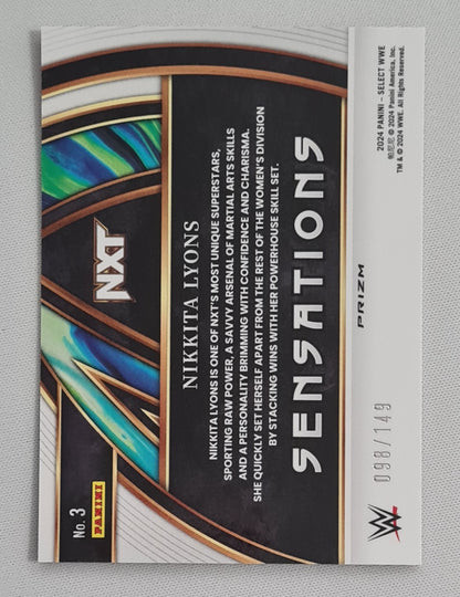 Nikkita Lyons - 2024 Panini Select WWE Wrestling Sensations NXT #3 Prizm /149