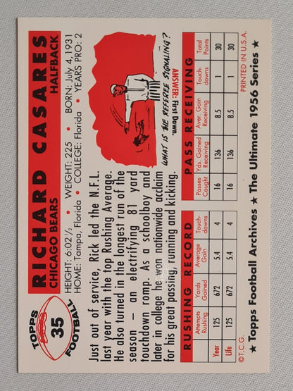 Rick Casares - 1956 Topps Football Archives The Ultimate 1956 Series Chicago Bears #35