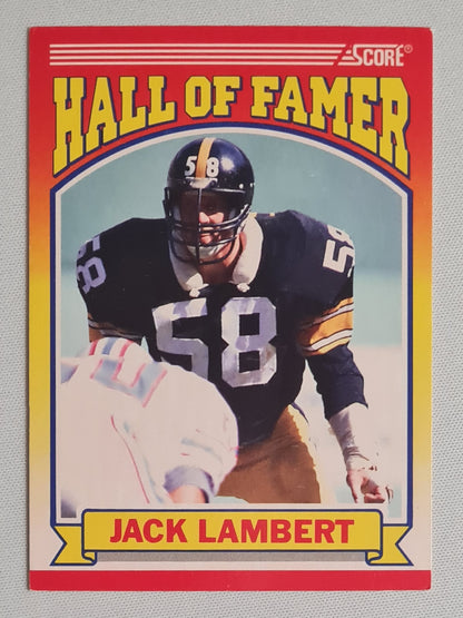 Jack Lambert - 1990 Score NFL Football Hall of Famers 1990 Pittsburgh Steelers #598